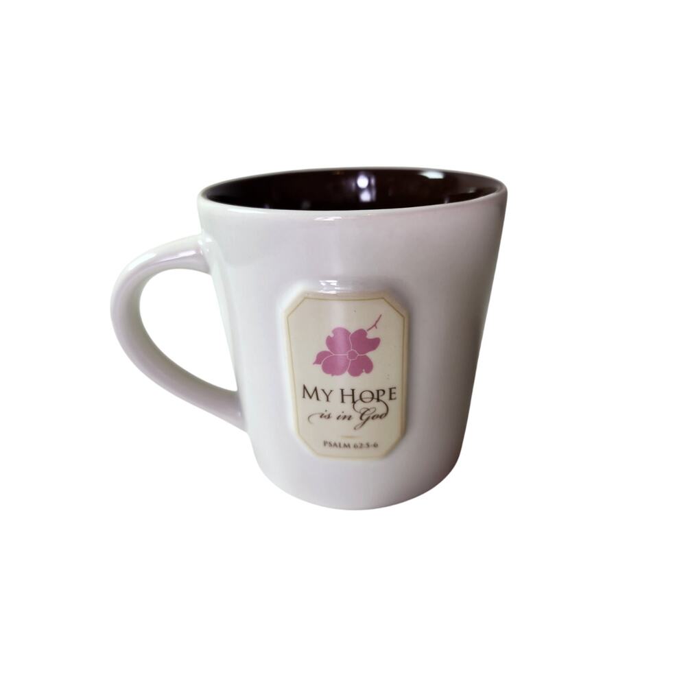 LIGHTHOUSE CHRISTIAN PRODUCTS White Pink "My Hope" Coffee Mug